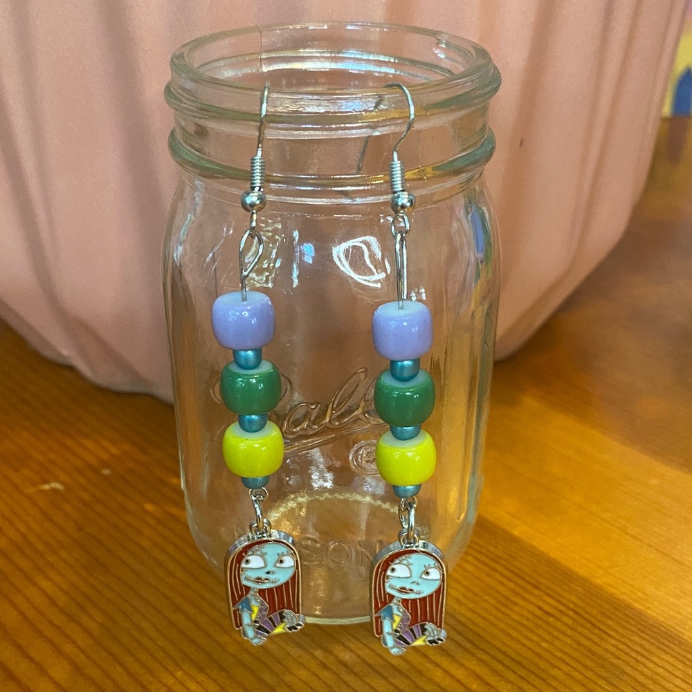 Hand Crafted Multicolor Beaded Sally Fashion Earrings